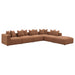 Colleen - 6 Piece Modular Sectional With Tight Seats - Terracotta Furniture Max