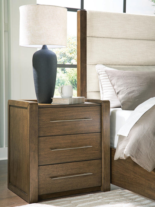 Marxmore - Three Drawer Night Stand - Brown Benchcraft®