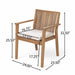 5 Piece Patio Furniture Set Acacia Wood Table And 4 Heavy Duty Cushioned Chairs Noble House