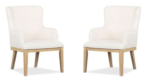 Somerset - Dining Arm Chair With Upholstered Seat & Back (Set of 2) - Butternut and Omari Natural Magnussen Furniture