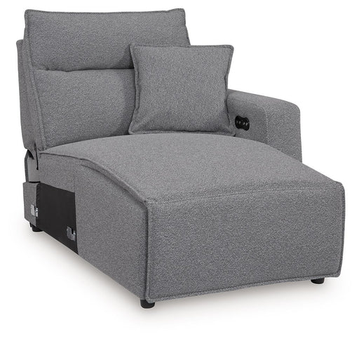 Modmax II - RAF Press Back Power Chaise - Salt And Pepper Signature Design by Ashley®