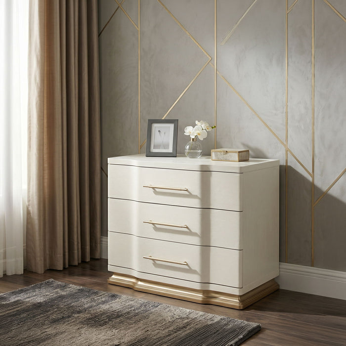 Lexington - 3 Drawer Nightstand - Beige Matrix Furniture Group