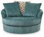 Laylabrook - Oversized Swivel Accent Chair - Teal Ashley®