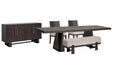 Tauren - 5 Piece Extendable Double Pedestal Dining Table Set Magnussen Furniture