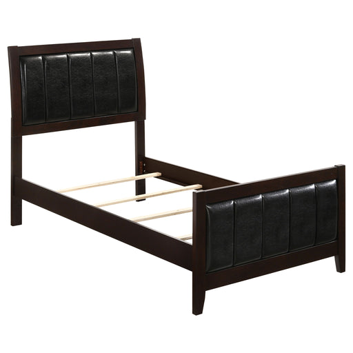 Twin Panel Bed With Headboard And Tapered Legs - Brown Furniture Max