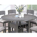 Contemporary Counter Height Dining Set With Built In Lazy Susan Home Essentials