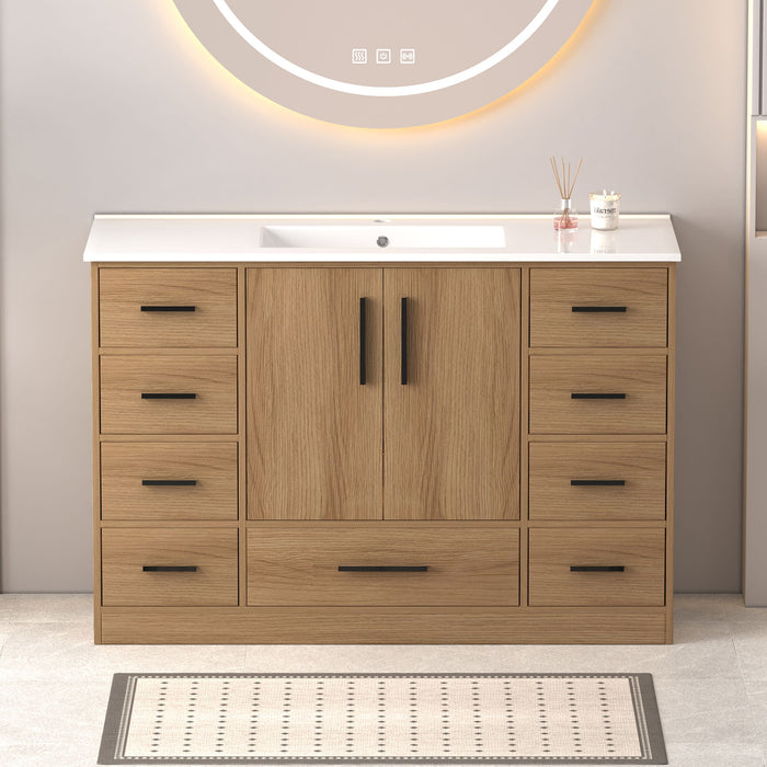 Bathroom Vanity With Abundant Storage 2 Soft Close Doors And 9 Drawers Home Essentials