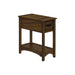 Accent End Table, 2 Tier, Narrow, Storage Drawer, Transitional - Walnut 8th Street