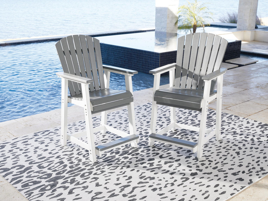 Transville - Barstool (Set of 2) - Gray / White Signature Design by Ashley®