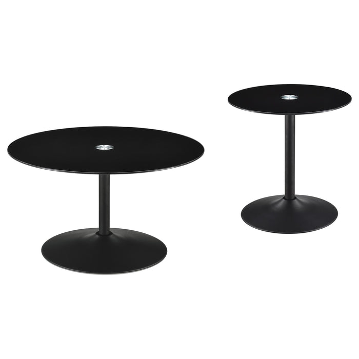 Turpin - 2 Piece Coffee Table Set - Black Furniture Max
