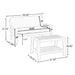 2 Piece Outdoor Conversation Set (Loveseat & Coffee Table With Water-Resistant Cushions) Noble House