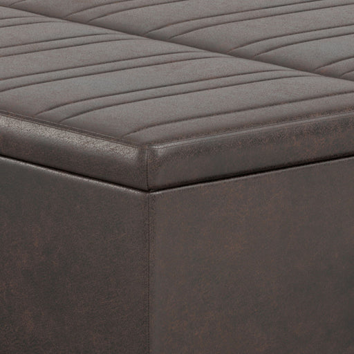 Ellis - Upholstered Coffee Table Storage Ottoman Simpli-Home