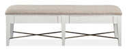 Heron Cove - Bench With Upholstered Seat - Chalk White Magnussen Furniture