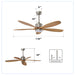 Ceiling Fan With Lights Quiet DC Motor Ceiling Fans 6 Speed Levels - Nickel Daily Nest