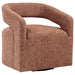 Brillia - Swivel Accent Chair - Burgundy Furniture Max