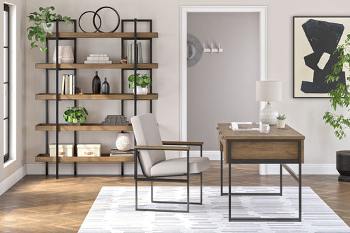 Montia - Home Office Desk, Desk Chair, Bookcase - Light Brown Signature Design by Ashley®
