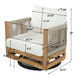 Outdoor Swivel Base Chair & Cushions Noble House