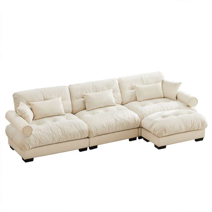 Super Comfort Oversized Modular Sectional Sofa With Movable Ottoman Home Essentials