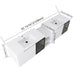 Wall Mounted Bathroom Vanity With Sink, Soft Close Doors, Cabinet & Half Door Home Essentials