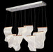 Michael Amini Lighting - Sheer Waves 8-Light Modern LED Chandelier - Rose Gold Michael Amini
