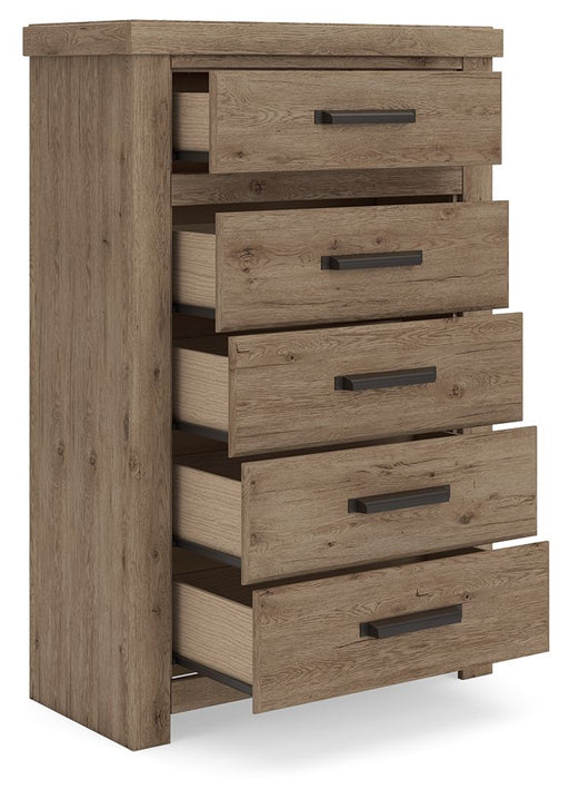 Oliandon - Five Drawer Chest - Light Brown Signature Design by Ashley®