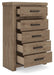 Oliandon - Five Drawer Chest - Light Brown Signature Design by Ashley®