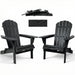 Folding Adirondack Lounge Chair With Embossed Grain Texture Home Essentials