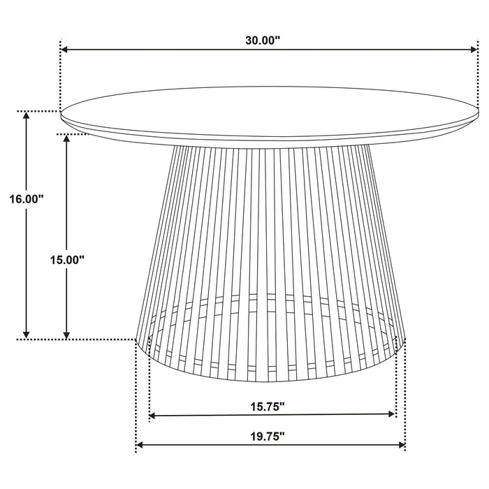 Diana - 2 Piece Round Coffee And End Table Set - Natural Furniture Max