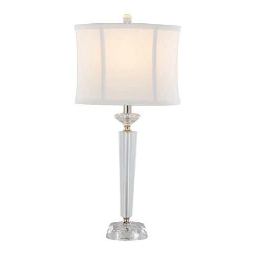 Diamond - Torch Contemporary Crystal Table Lamp (Set of 2) - Clear / Off White / Polished Nickel Lumi Source