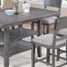 Dining Table 2 Shelves, Counter Height For Dining Room - Gray Home Essentials