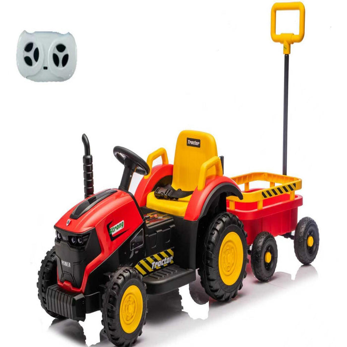 Kids Electric Ride On Tractor With Trailer