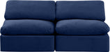 Indulge - Velvet 2 Seat Modular Armless Sofa Meridian Furniture