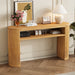 Console Table With Fluted Legs, Open Shelf Hearth and Haven