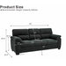 3 Seater Sofa With Padded Armrests And Triangular Leg Home Essentials
