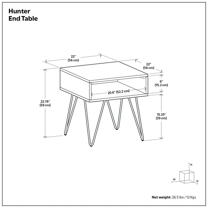 Hunter - End Table - Wood Simpli-Home