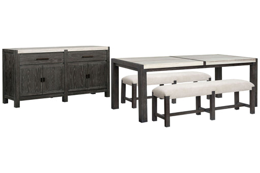 Plum Creek - 4 Piece Rectangular Dining Table Set Magnussen Furniture