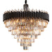 Michael Amini Lighting - Symphony Round 37-Light Crystal Chandelier - Black Michael Amini