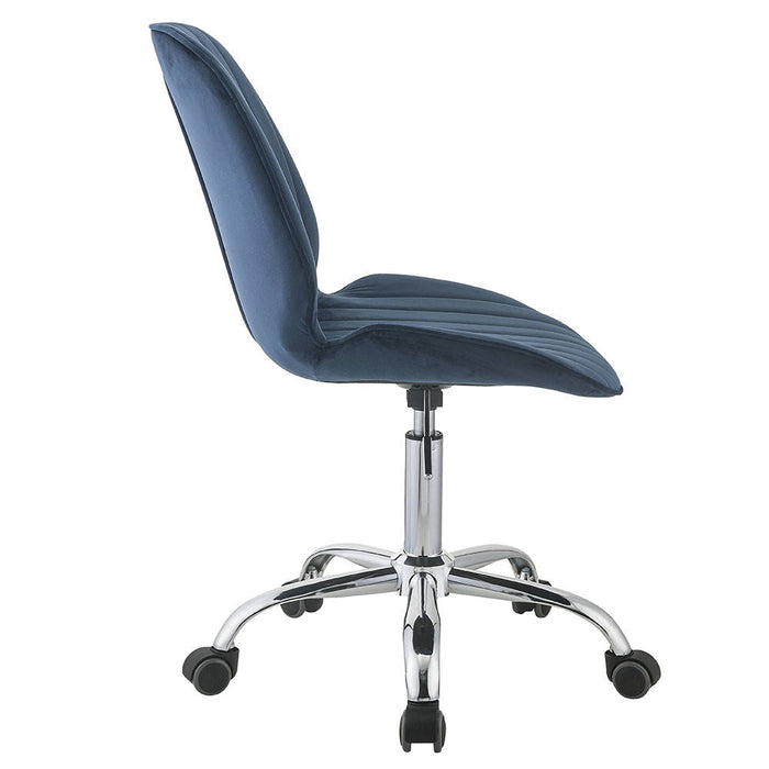 Muata - Office Chair - Twilight Blue Velvet & Chrome ACME