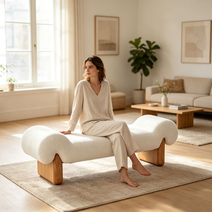 Uriah - Bench - Ivory Home Essentials
