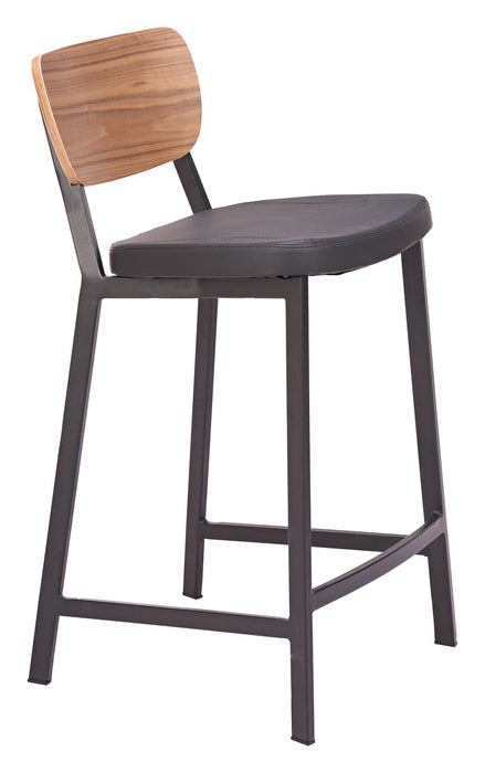 Ardenne - Counter Stool (Set of 2) - Black / Brown Zuo Modern