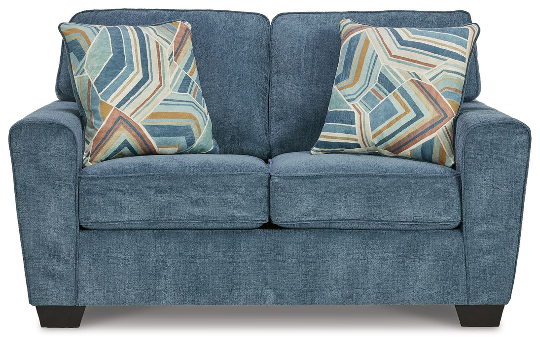 Cashton - Loveseat - Blue Signature Design by Ashley®