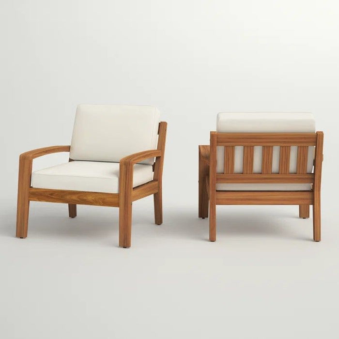 Grenada Club Chair - Beige / Light Brown / Waterproof Fabric
