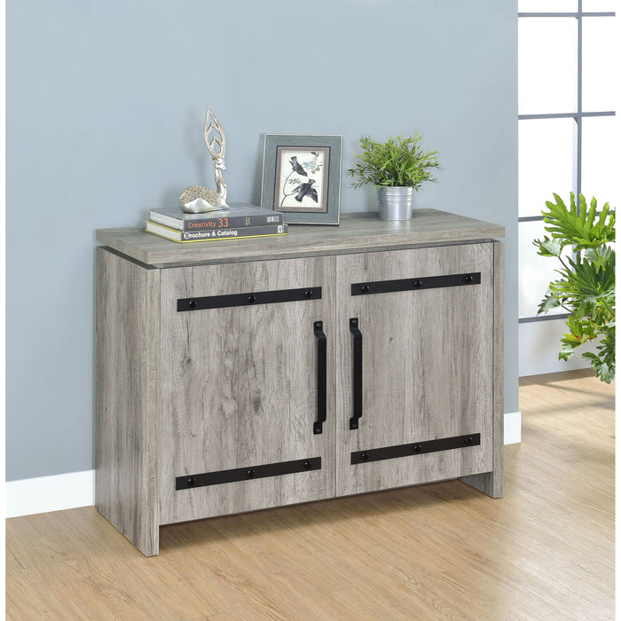 2 Door Accent Cabinet With Accents - Gray Furniture Max