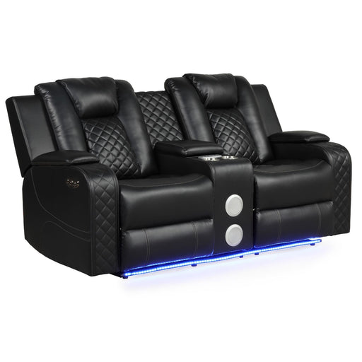 Benz - Power Reclining Loveseat With LED Lighting And Built In USB Matrix Furniture Group