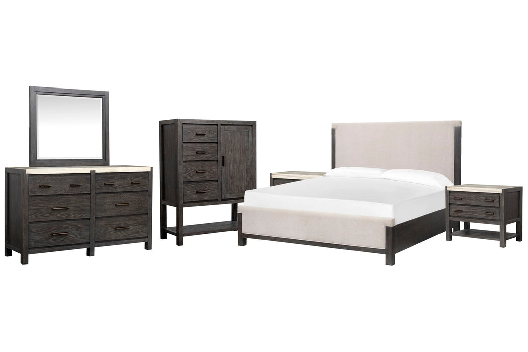 Plum Creek - Upholstered Panel Bedroom Set Magnussen Furniture