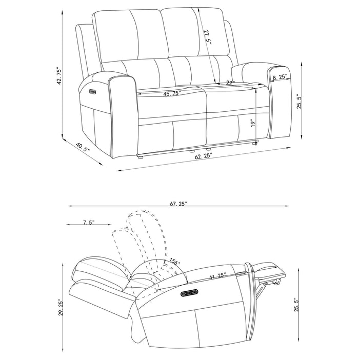 Boyce - Triple Power Reclining Loveseat With Independent Headrest Furniture Max