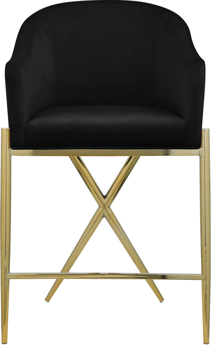 Xavier - Counter Stool with Gold Legs Meridian Furniture
