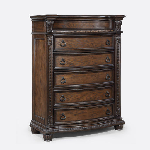 5 Drawer Tall Chest - Brown / Coffee Home Essentials