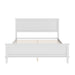 Queen Size Platform Bed With Tapered Pine Legs, No Box Spring Needed - White Hearth and Haven