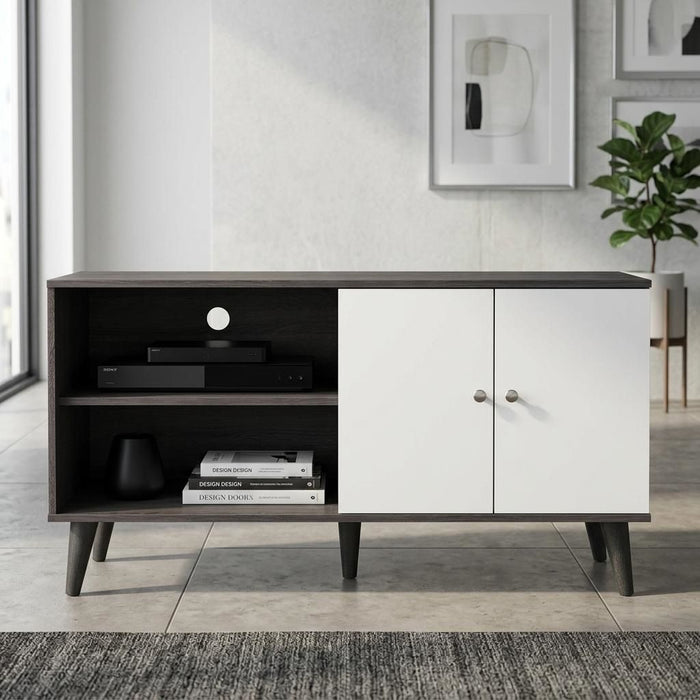 Amidon - TV Stand, With 2 Storage Shelves And 1 Cabinet US Pride